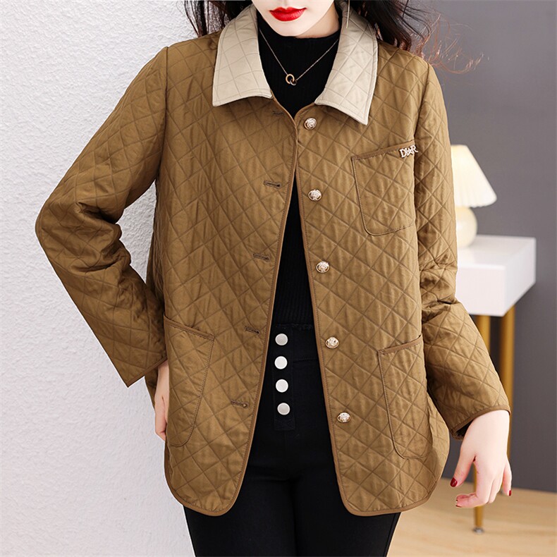 时尚女装格子短外套修身显瘦保暖夹克气质百搭休闲上衣2026年春，女装短外套，衣之秀