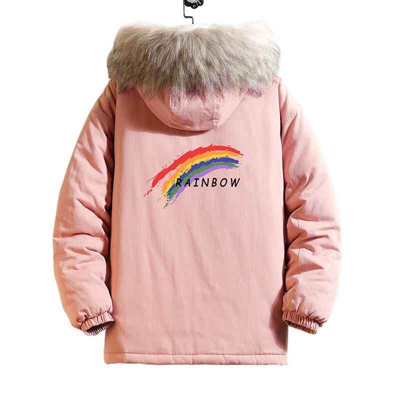 MM48064-P130冬季大毛领衣男士大码加厚袄男服砖墙挂拍,男装棉衣,电商A040A