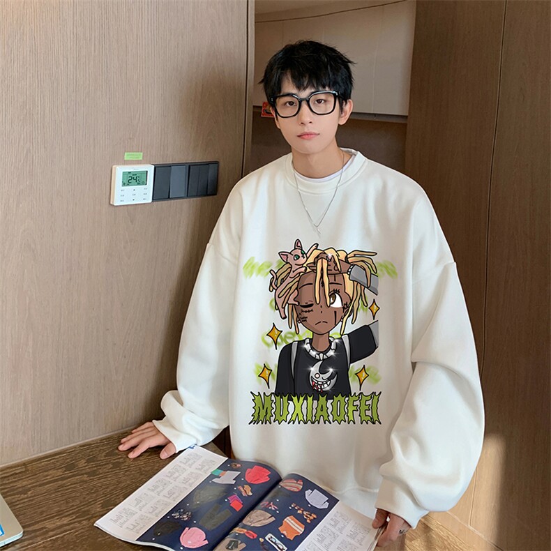 抖音供货、复合重磅360克现货圆领卫衣宽松D223A-YL2345-特P28,男装卫衣,电商019-1