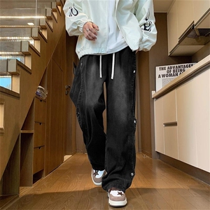秋冬季美式高街牛仔裤男 潮牌个性显高设计感休闲裤G6102/P46图片
