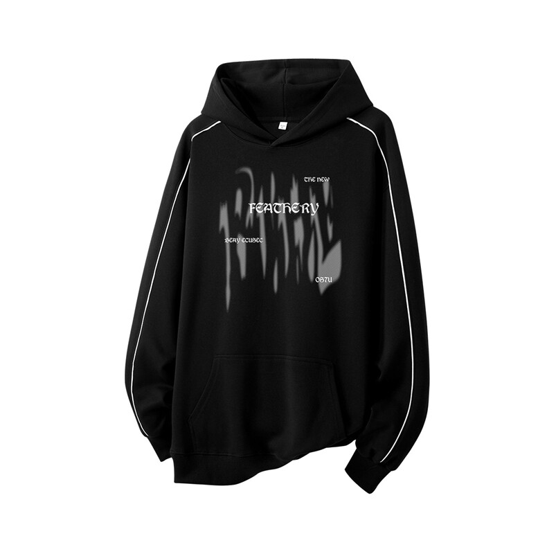 得物供货、复合重磅420克现货连帽卫衣宽松HD019-1-WYT25320-P45,男装卫衣,电商019-1