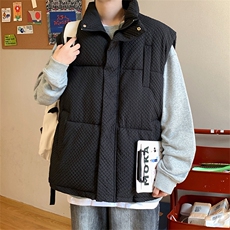 2024新款褶皱肌理棉马甲立领W1860P98控118，男装背心/马甲，星座1018-3