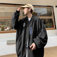 2024秋冬韩版ins运动立领衣服开衫外套男港风休闲夹克W6501-P62，男装夹克，星座512-2