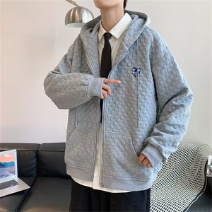 2024早秋装新款连帽卫衣男女大码百搭设计感长袖开衫外套Y41/P45图片