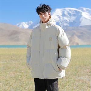 现货 抖音得物可供视频 三防加厚羽绒连帽棉衣外套面包棉服 85551图片