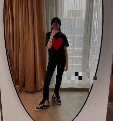 现货，三色爱心T，女装，她西子