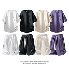 【现货】夏季潮牌青少年短袖t恤短裤套装TZ888118特P45控88，男装牛仔裤，电商A309