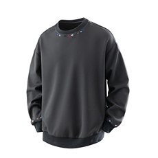 卫衣学生潮流刺绣圆领宽松长袖秋装上衣男士百搭体恤衫Q5572-P40，男装T恤，星座610（原A335）