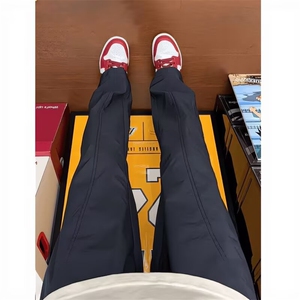 阔腿工装长裤2025秋季新款小个子百搭显瘦宽松休闲裤男R17P40,显瘦男穿搭大全图片