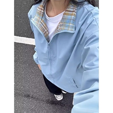 格子拼接夹克棉服男款秋冬加棉加厚高级感棉衣外套立领飞行服棉袄，男装夹克，电商B323A