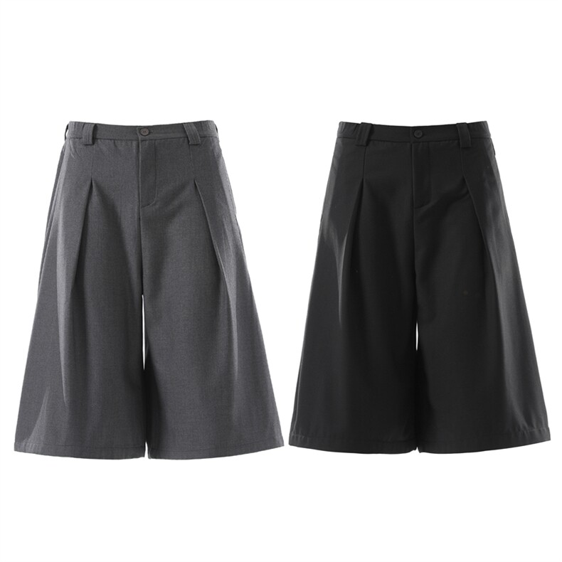 903-WK209-P65S-XXL【灰色黑色】老钱风休闲西裤短裤男!3，男装牛仔裤，星座903