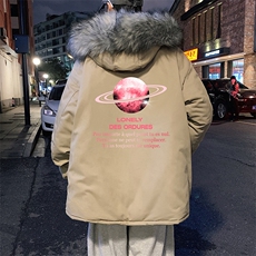 MM48184-P130冬季大毛领棉衣男士大码加厚棉袄男棉服，男装棉衣，电商A040