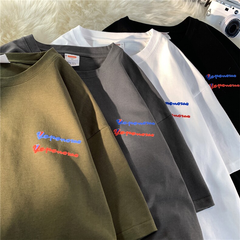 抖音现货供应新款260克纯棉厚胶发泡印花A158-T68-P28控48,男装T恤,电商A158