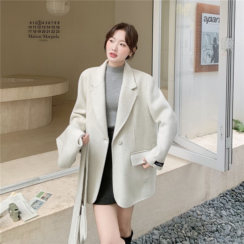2025冬季西装双面尼70毛送手套围帽（现货）2C375-2519-P275-K418,女装毛呢外套,2C375