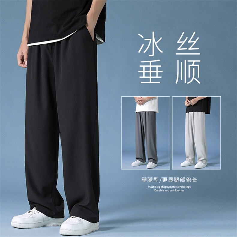 潮流2022百搭春款港风直筒宽松休闲裤卫裤运动裤  2028-特批22图片