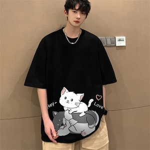 麂皮绒短袖t恤男大码半袖男 JD82300-P25图片