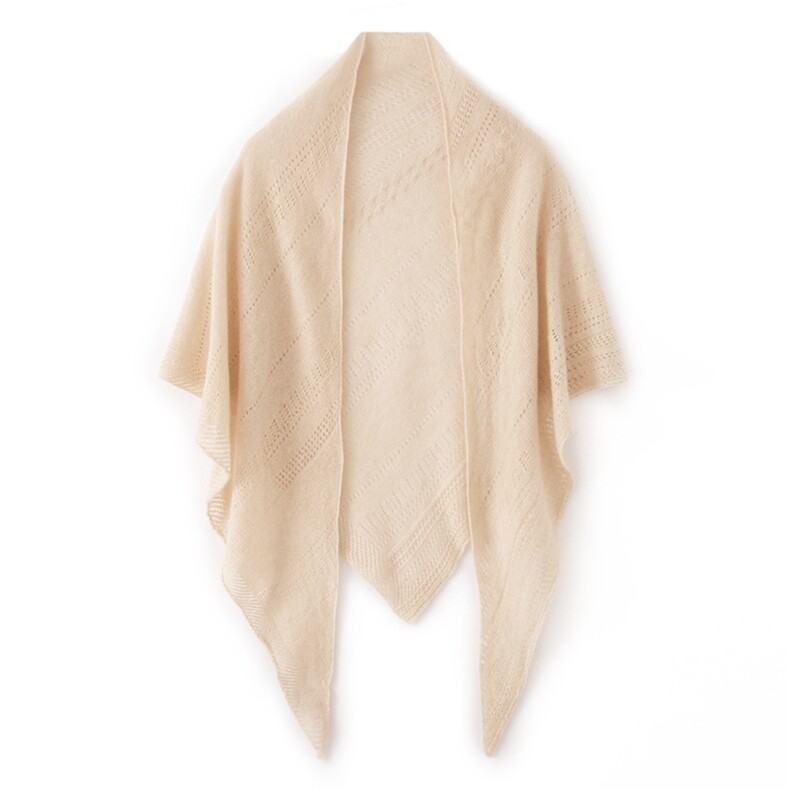2025年秋季新款百搭女士不规则三角巾披肩，披肩，顺禾羊绒