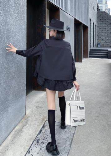 2121秋装现货下摆不规则衬衣，其它，琼卿格