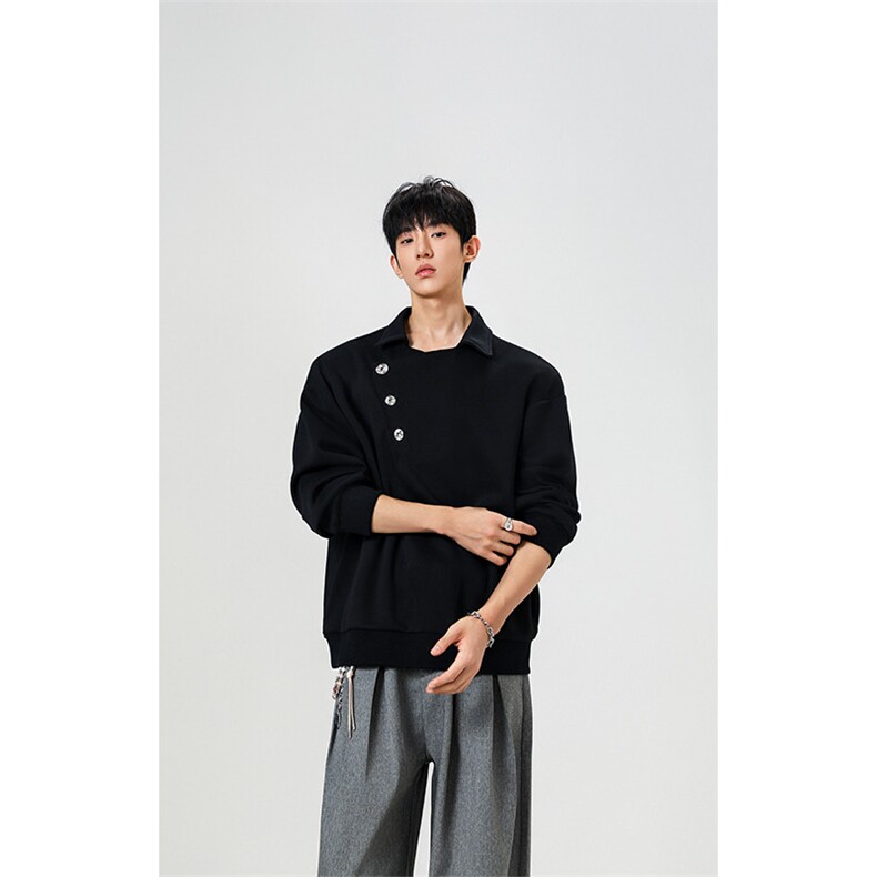 秋冬氛围感高街卫衣斜开口西装领卫衣秋冬流行单品特P45，男装西服套装，电商B319