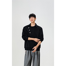 秋冬氛围感高街卫衣斜开口西装领卫衣秋冬流行单品特P45，男装西服套装，电商B319