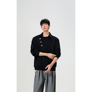 秋冬氛围感高街卫衣 斜开口西装领卫衣 秋冬流行单品 特P45,男装西服套装,电商B319