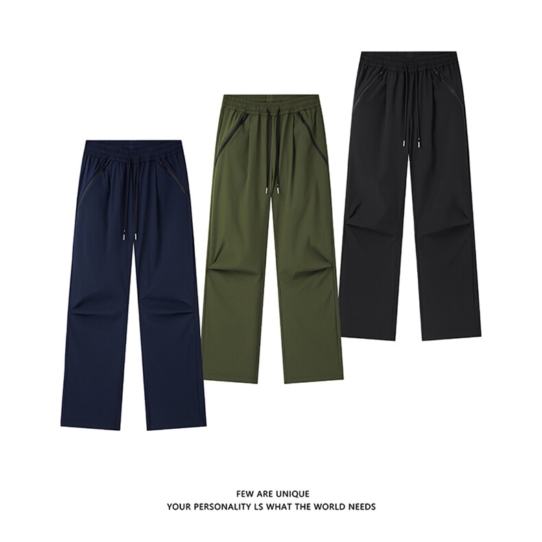 现货伞兵工装冲锋裤男2025秋季新款宽松褶皱休闲裤子-A2228TP35图片