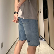 美式牛仔裤男春秋新款休闲直筒短裤DM906P35，男装牛仔裤，星座1116-2