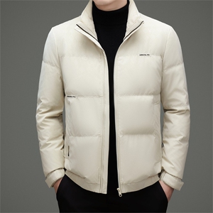 现货新标90白鸭绒羽绒服外套男士立领商务休闲羽绒服外套图片