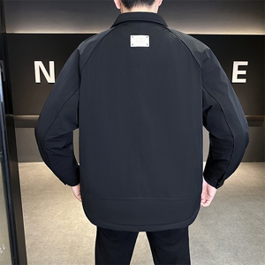 新款男士小翻领插肩袖羽绒服夹克加厚防寒309B-3-81063-P185图片