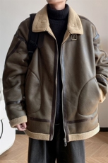 新款港风大码棉衣外套皮毛一体男加厚棉袄MY198P128控198，男装棉衣，电商A029