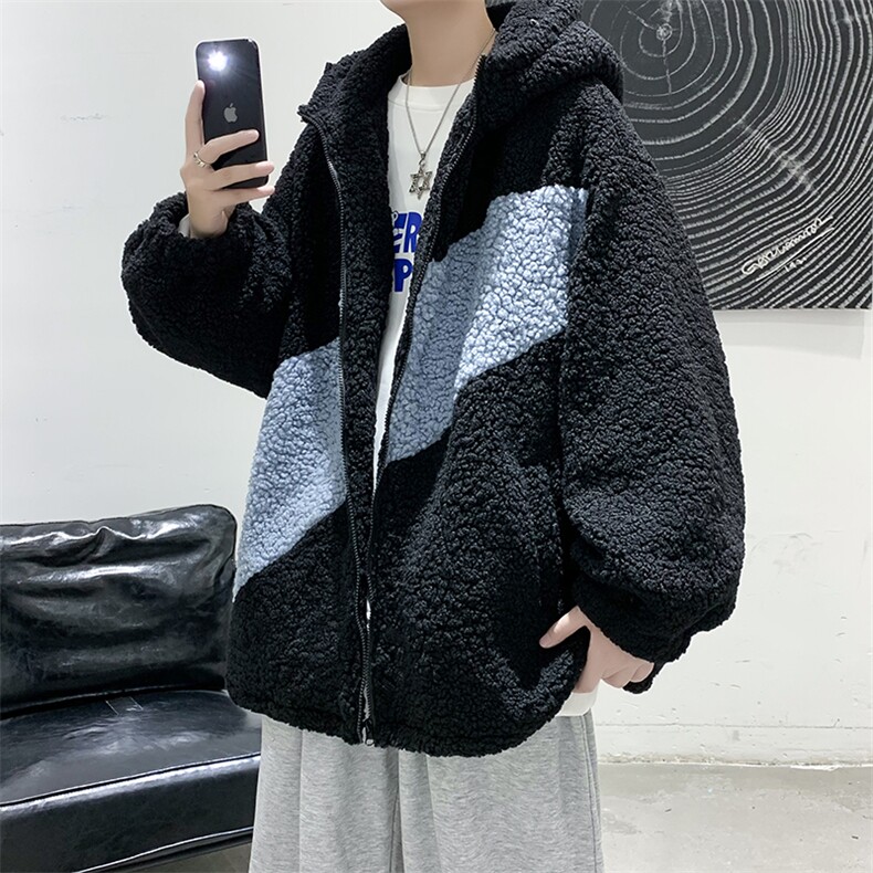 冬装羊羔毛宽松休闲中性情侣棉衣外套上衣男装女装棉袄DM71-P95,男装棉衣,电商D321-1