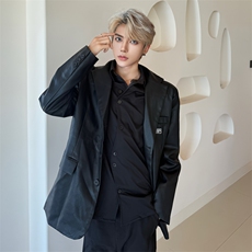 （自家图）满天星黑色珍珠链条西装外套小众垫肩西服6013-P110，男装西服，星座910-5