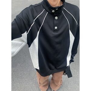秋季设计感美式休闲男女宽松休闲百搭高级感卫衣W4695-特价P44图片