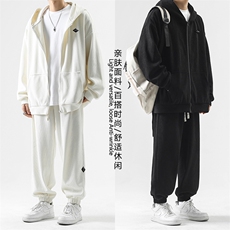 运动套装连帽开衫卫衣新款潮牌宽松休闲卫裤两件套TZ852-特批-123，男装休闲裤，星座718