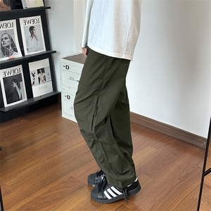 自拍图 有大货 美式复古口袋工装裤夏季新款设计感阔腿裤K65-P40图片