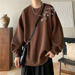 300G重磅潮印花圆领卫衣春秋潮牌潮流宽松外套 M-5XL P35控58图片