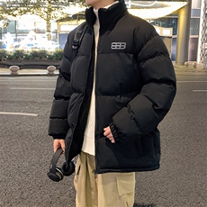 已注册港风直播抖音得物品质宽松男加厚撞色棉衣外套M1402P68，男装棉衣，电商C408-1(原B339-1)