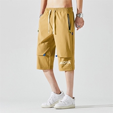 2025夏季新款男士七分裤时尚休闲马裤潮流男裤子KZ1082-P28，男装休闲裤，星座217-4