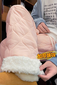 特批P45无差价冬抖音羊羔毛菱格夹棉中性阔腿棉裤K5613J加棉图片