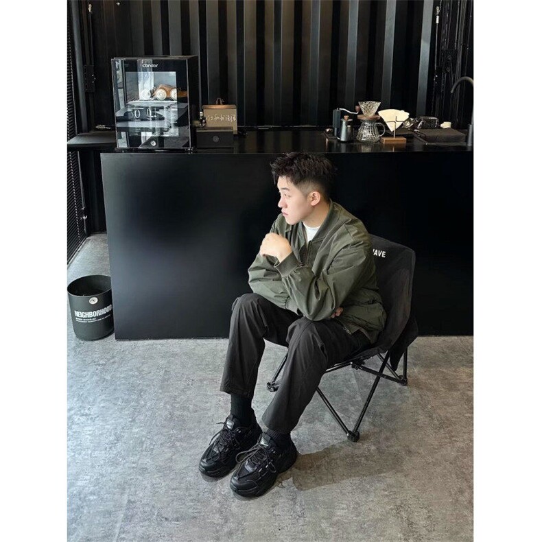 春秋少年感工装棒球服男生情侣美式飞行员外套高级复古港风夹克,男装夹克,星座506A