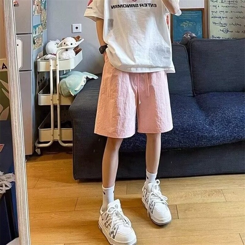 速干短裤夏季美式薄款运动学生五分裤子宽松外穿休闲中裤,男装休闲裤,星座506