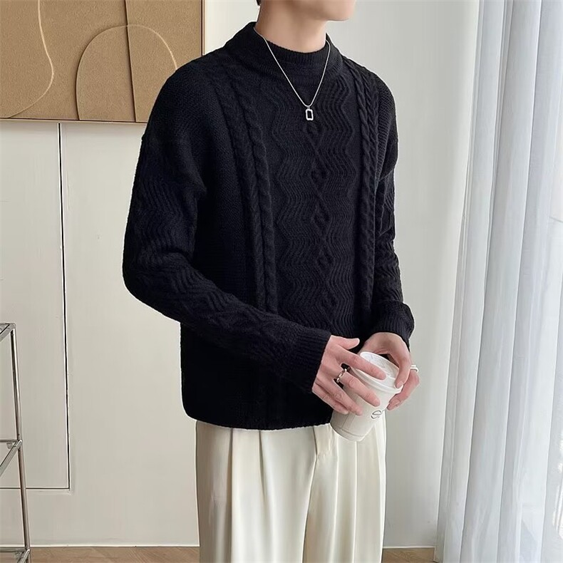毛衣男生新款潮流线衣韩版痞帅针织衫厚款轻熟风BM41-P55,男装针织衫/毛衣,星座1109-3