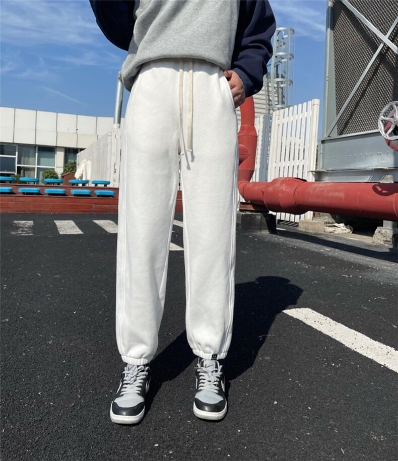 加绒卫裤，女装休闲裤，Gemini