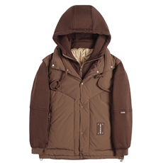 冬季新款卫衣袖假两件连帽羽绒服男短款保暖羽绒外套Y6758-P220，男装羽绒服，电商A239