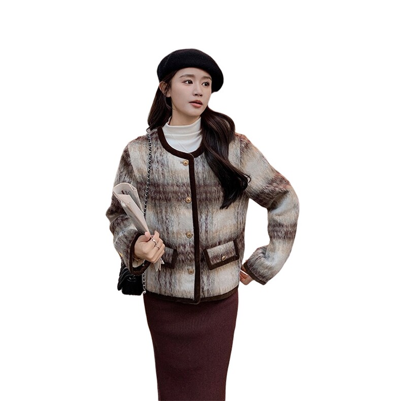 现货新款美拉德风短款小香羽绒内胆212A-8817-1-P180-K169,女装羽绒服,浙宝212A