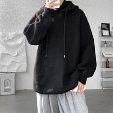 8XL-M特大码毛衫高质量连帽套头宽松毛衣情侣针织衫外套MY1210P75，男装针织衫/毛衣，电商D206-1