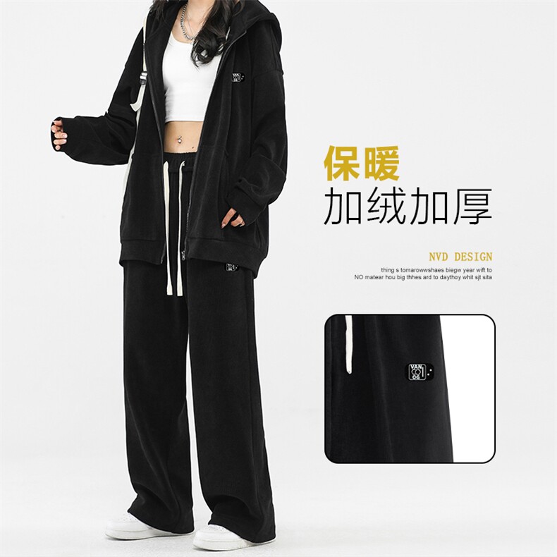 秋冬季时尚新款连帽卫衣束脚裤两件套潮TZ890-特批123加绒特批143图片
