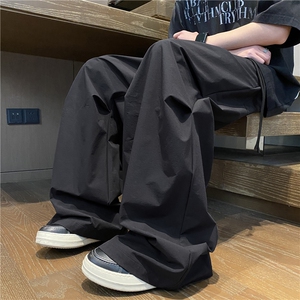 抖音品质夏季新款冰丝伞兵裤宽松休闲裤B315-K25757-特p35控68图片