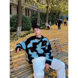 慵懒风扎染套头针织毛衣 MY59 特P50图片