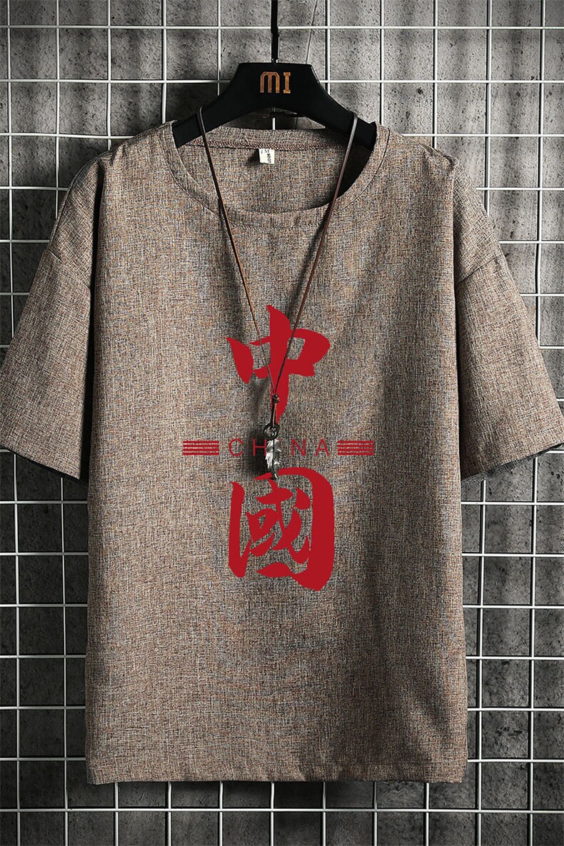 ZT71198-P35风复古亚短袖男t恤男半袖网格控48,男装T恤,电商A040A